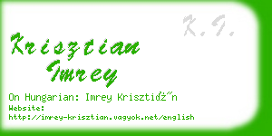 krisztian imrey business card